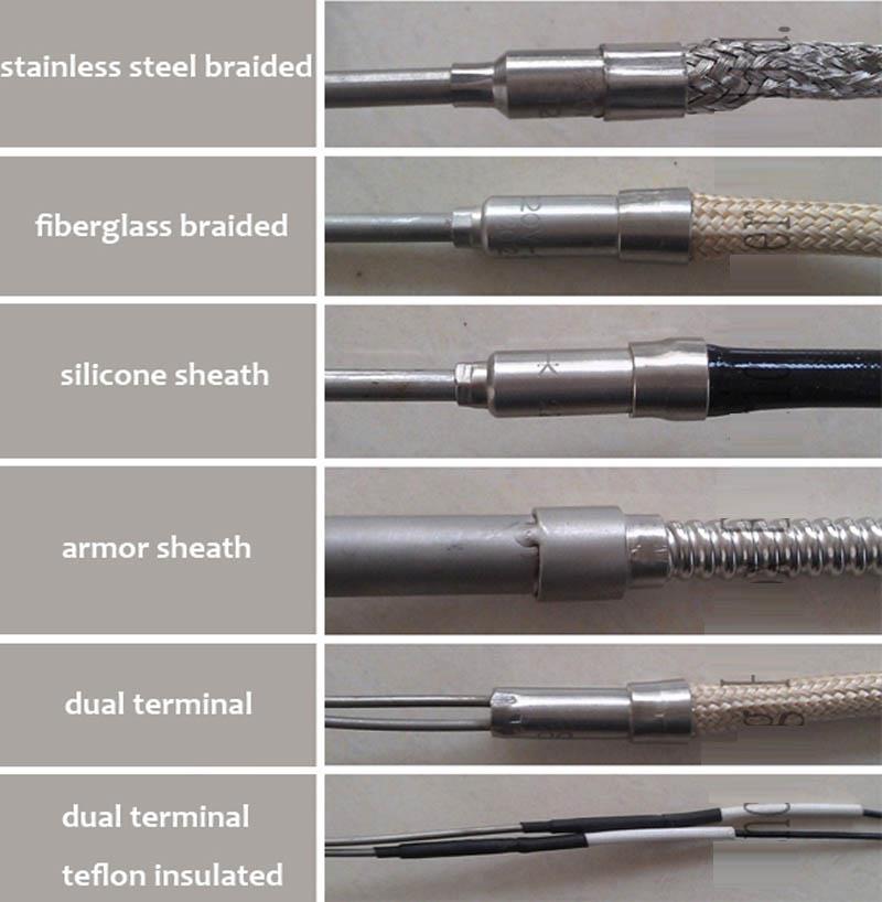 Mae Gwresogyddion Coil Micro Tiwbwl Trydan Diwydiannol yn arwain deunydd gwifren Industrial Electric Micro Tubular Coil Heaters lead wire material